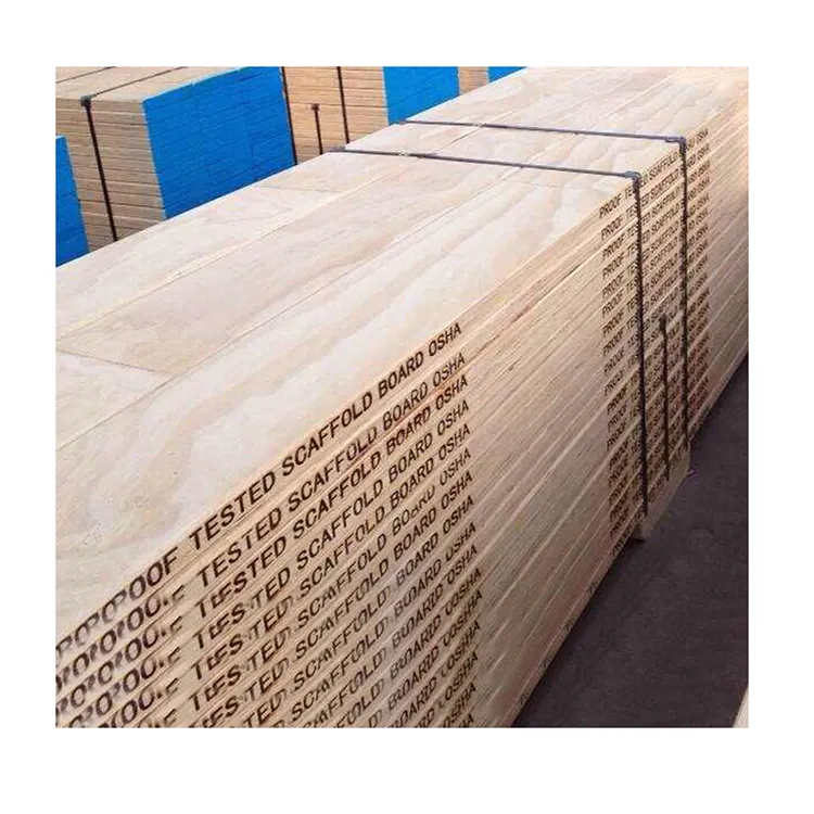 Commercio all'ingrosso OSHA tavole ponteggi LVL tavola di legno utilizzato per la costruzione, lvl compensato