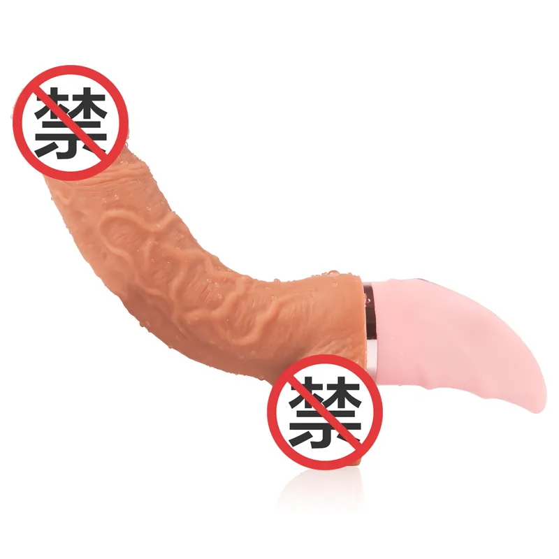 Vibratore realistico del Dildo per i giocattoli adulti femminili, giocattolo adulto del sesso del dildo con l'estensione e la piegatura del pene falso