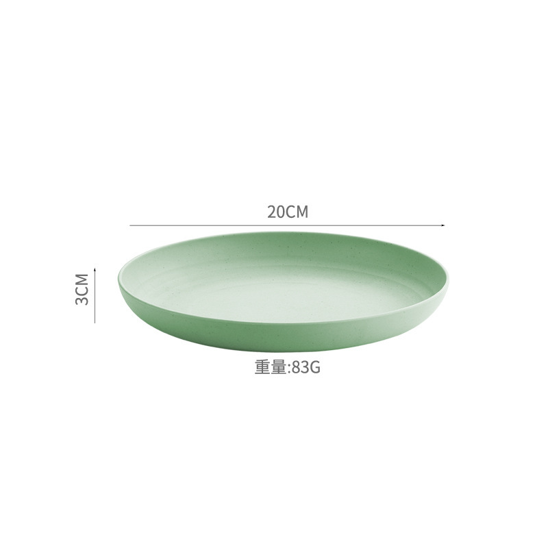 20-pane striped plate - light green