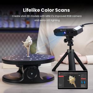 Revopoint Mini 2 Escáner de modelo 3D portátil Impresión 3D Mano Industrial Luz azul Estándar 0,02mm Precisión Escaneo rápido 16