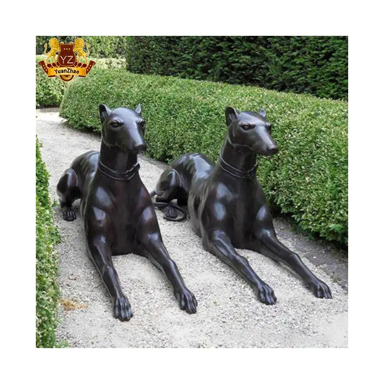 Westerse Stijl Duitse Herdershond Bronzen Beeld Levensgrote Dierlijke Metalen Ambacht Grote Bronzen Hond Sculptuur