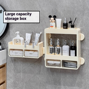 Wall-mounted Non-perforated Storage Racks <strong>for</strong> Household Bathrooms Drawer-type Tissue Storage Box