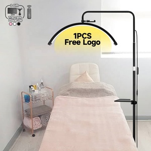Ustom-luz de relleno para tatuaje de cejas, lámpara de pie de extensión de arco de pestañas de media luna para salón de belleza OGO