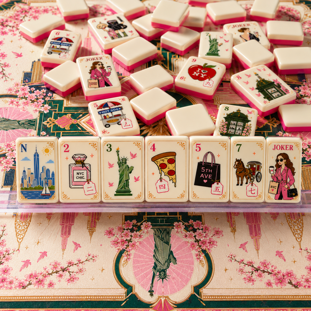 Mahjong aux roses