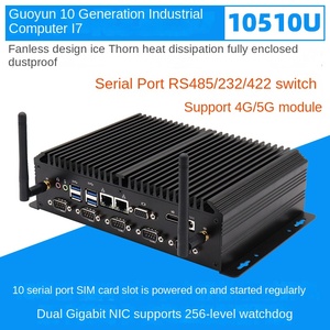 Fanless Industrial <strong>Computer</strong> I7-10510U <strong>Embedded</strong> Mini PC with Dual LAN Multiple Serial Ports I3/i5 Options Available