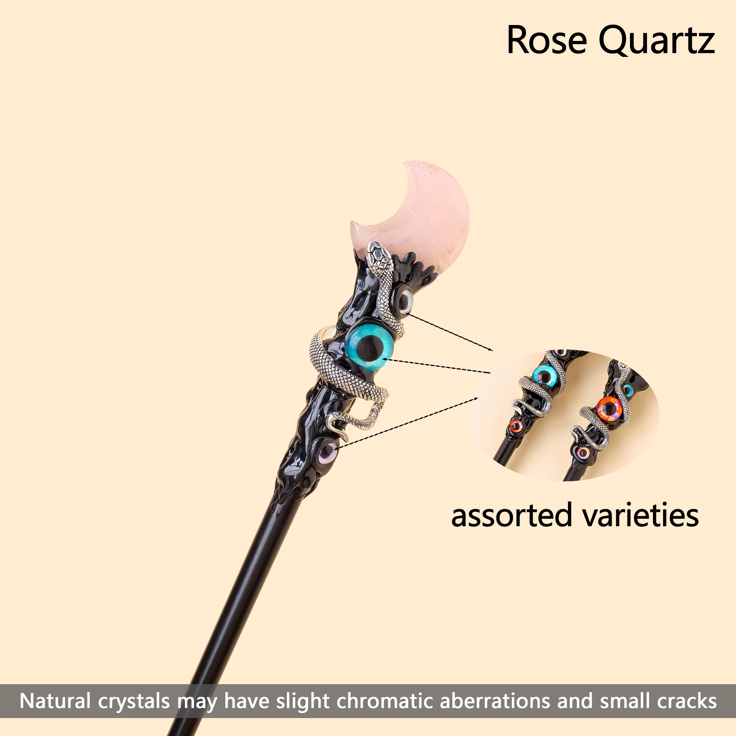 Rose quartz lune