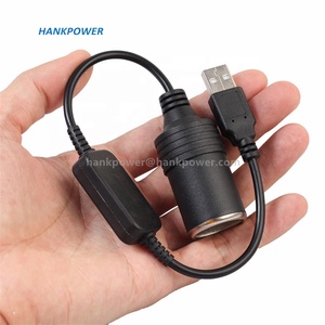 USB 5v至12v汽车点烟器母插座升压转换器电源电缆5v至12v升压变压器电缆用于汽车 - Product Image 6