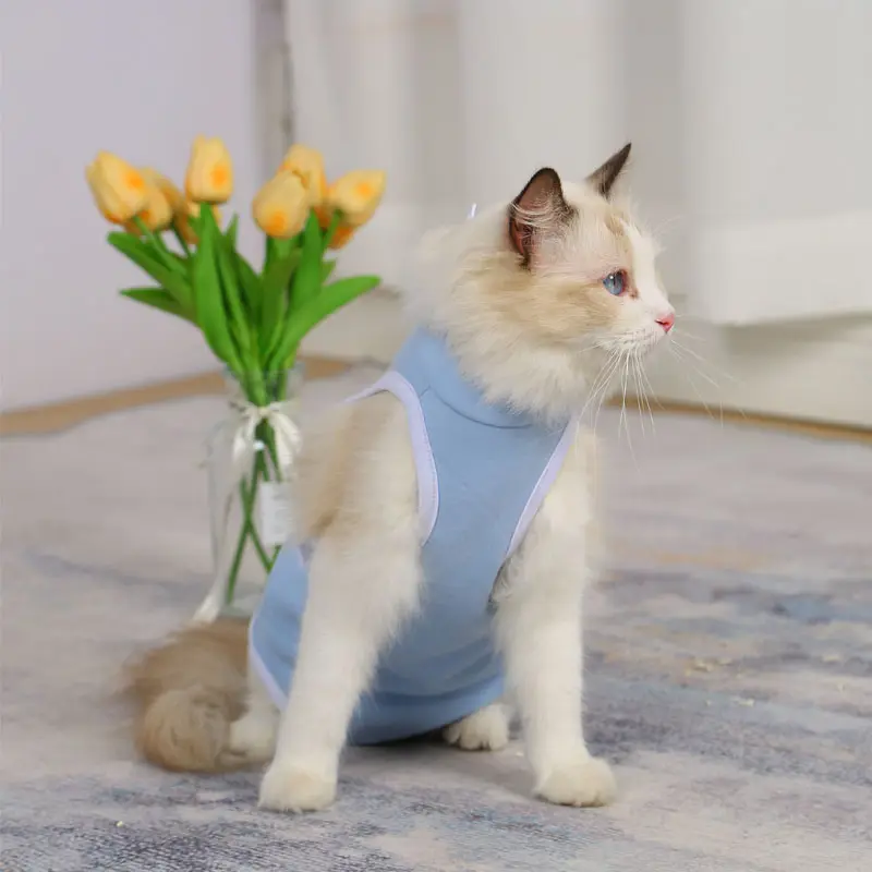 Pet sterilizasyon için fizyolojik pantolon Pet postoperatif kurtarma bez ve kadın kedi sütten Anti-Licking Pet elastik gömlek