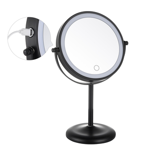 现代风格360度旋转双面化妆镜触摸屏浴室发光二极管化妆镜 - Product Image 5