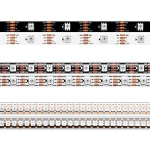 WS2815 Addressable Digital Pixeldream Color SPI 5050 Rgb Led Strip Light DC12V 10mm 60LEDs/meter Rgbic Breakpoint Resumption