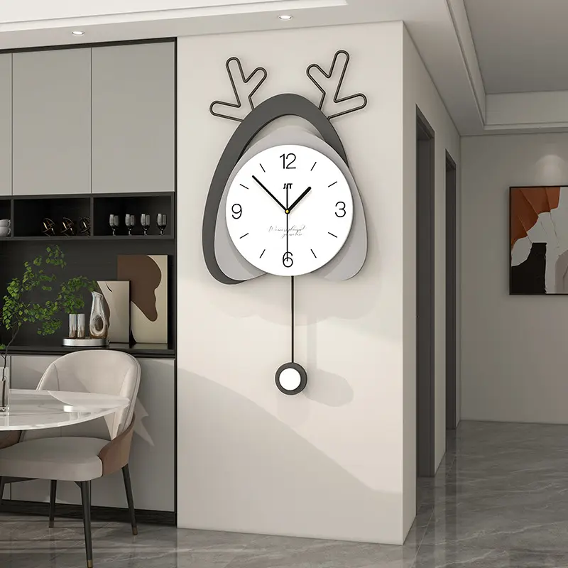Hipster minimalist antlers modern nordic wall clock 1 piece wall clock home decor luxury for living room bedroom