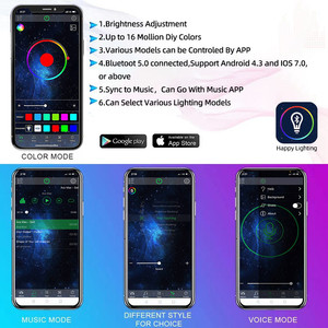 RGB <strong>LED</strong> Rock Lights <strong>Kit</strong> 1 in 4/<strong>6</strong>/8/10/12pcs with BT App Control Flashing Music Mode Wheel Well Light for Truck ATV UTV - Product Image 5