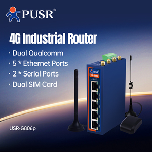PUSR Dual Qualcomm Industrial Cellular Router 5 * Ethernet + RS232 + RS485 4G LTE Router Sim Card Modem WiFi Router USR-G806p - Product Image 2