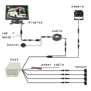 Vehicle <strong>Reverse</strong> Aid Auto Beeper-intelligent 7 Inch AHD Monitor <strong>Reverse</strong> Camera Wired Ultrasonic Parking <strong>Sensors</strong> System for Truck - Product Image 4