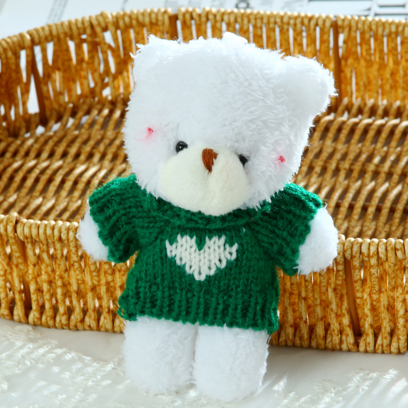 1 pull blush gros ours blanc pur-13cm