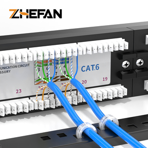 Rj45 1u网络Utp梯形插孔配线架6类5e配线架24端口5e类网络配线架