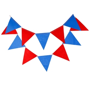 Banderas triangulares de fieltro ecológicas, banderín personalizado con poste para fiesta - Product Image 6