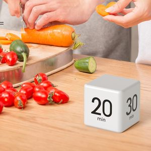 Timer cubo Timer da cucina produttività allenamento Flip Timer per lo studio impostazioni di gestione del conto alla rovescia 15-20-30-60 minuti-bianco - Product Image 5