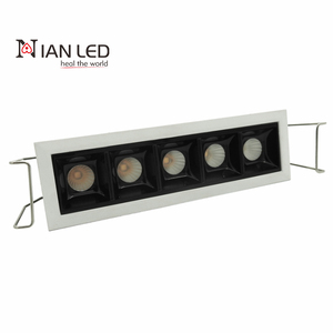 Fabrika Anti parlama Mini aşağı ışık dikdörtgen Spot gömme 5*2w kısılabilir ızgara LED downlight - Product Image 1