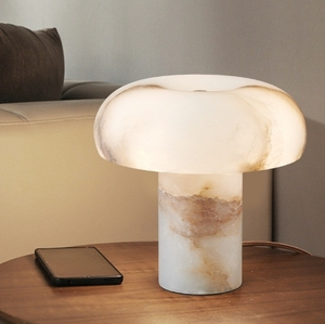 İskandinav tasarımcı LED masa lambası ile Minimalist çalışma Modern mermer masa yatak odası için lamba dokunmatik kontrol taş gölge - Product Image 3