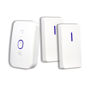Smart Wireless Doorbell with 38 Ringtones 4 Adjustable Volume Levels LED <strong>Flash</strong>, <strong>Memory</strong> <strong>Function</strong> - 1 Receiver &amp; 2 Battery Buttons - Product Image 1