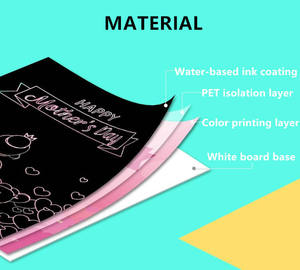 Doğum günü hediyesi Mermaid tasarımlar çocuklar için Scratch sanat Scratch Off kağıt sihirli boyama gökkuşağı scratch kağıt seti