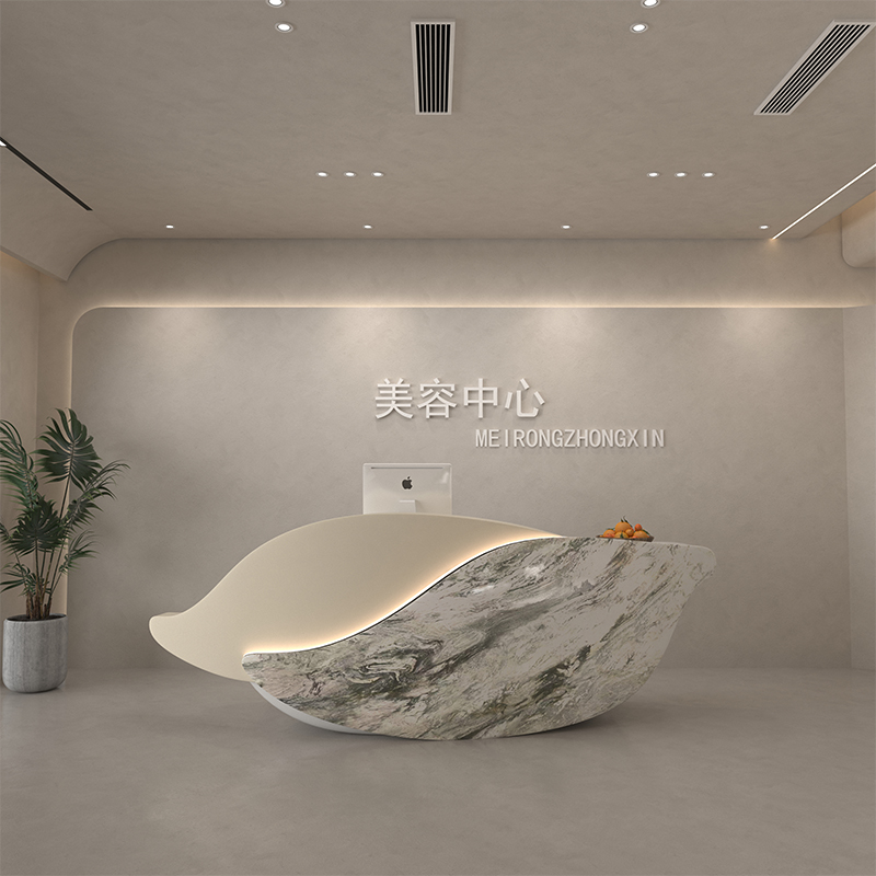 Peinture crème + motif brésilien de marbre jade froid