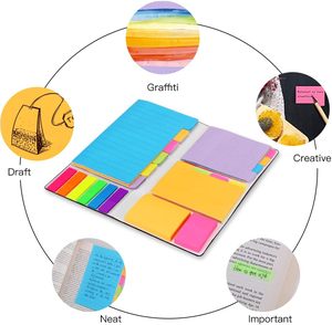 Custom Color Splitter Self-Adhesive Sticky Notes Set Pack Prioritize With Color <strong>Coding</strong> Scrapbook <strong>Memo</strong> Ped - Product Image 2