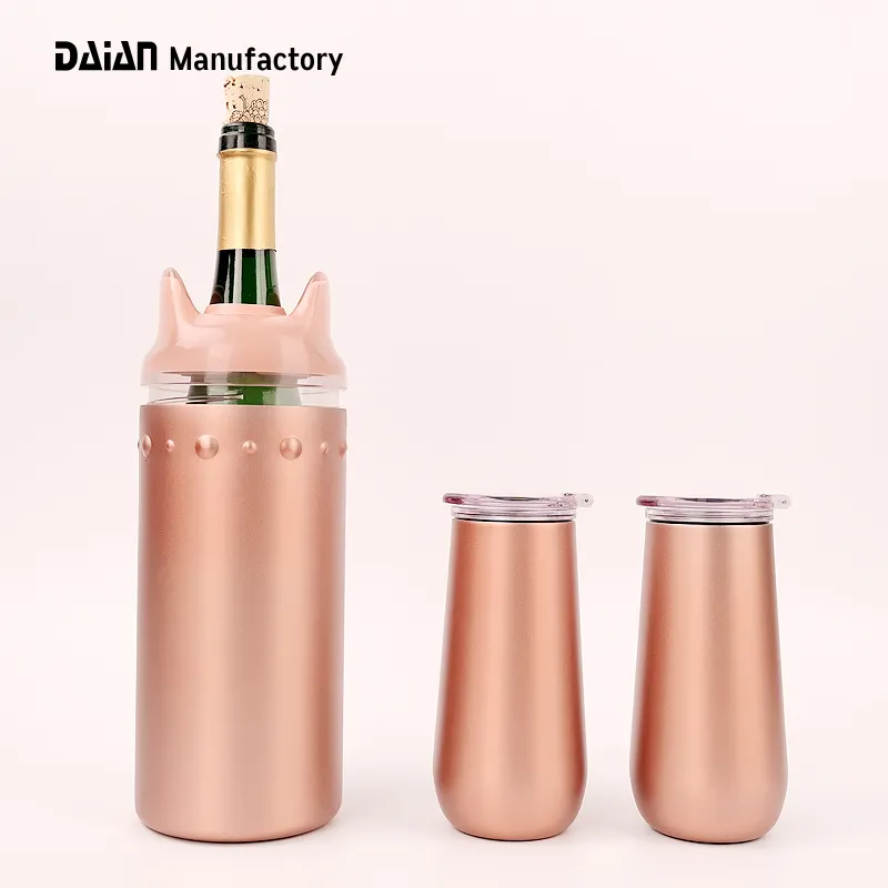 Daian Manfactory CATIAO Design adatto bottiglia di vino da 750ml Champagne Ice Cooler secchiello per refrigeratore per vino in acciaio inossidabile