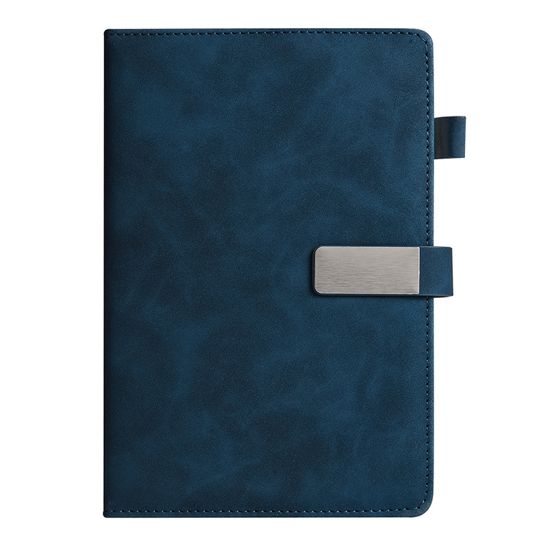 Carnet simple à boucle carrée (bleu marine)