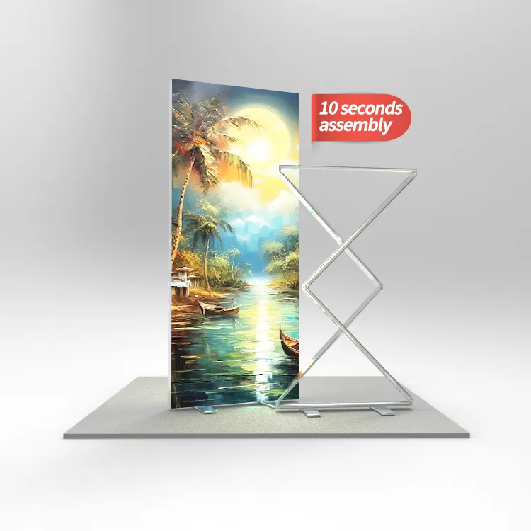 Lingtong Atacado Publicidade Tecido LED Lightbox Frameless Pop Up Dobrável Caixa De Luz para Promoção