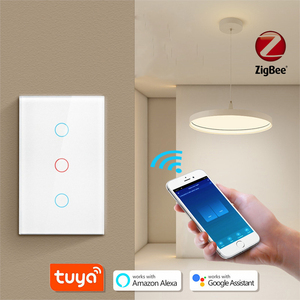 Kein neutraler Tuya ZigBee US AU 1 2 3 4 Gang Smart Touch Wand schalter Alexa Fernbedienung Timer Smart Home Smart Light Switch - Product Image 6