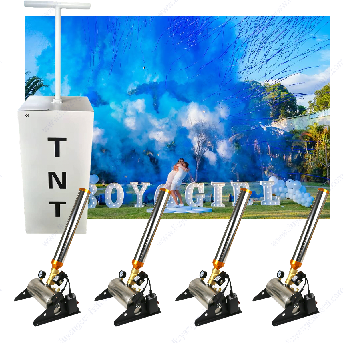 argent blanc 4 machines + TNT