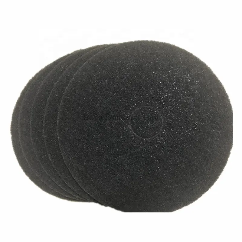 Factory Customized 17inch Floor Strip cleaning Abrasive buffing Black High Efficiency Stripping Marble Polishing Pads
