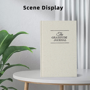 Vendita calda personalizzazione completa stampa Logo gratitudine giornale Beige lino Jurnaling <span class=keywords><strong>Notebook</strong></span> forniture