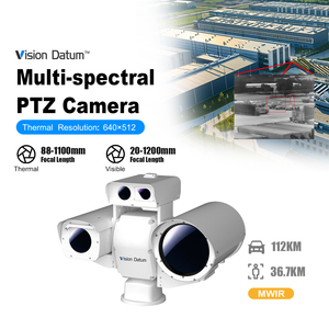 Ultra Zoom Dual-spectrum PTZ <strong>Camera</strong> 20-1200mm Lens, 3.7-4.8um Spectrum &le;20mK NETD for Critical Infrastructure Protection - Product Image 1