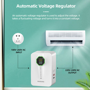 Ticari aydınlatma AC akım için TimeDelay ile 220V AutoAdjust LCD gerilim sabitleyici duvara monte tek fazlı röle kontrolü - Product Image 2