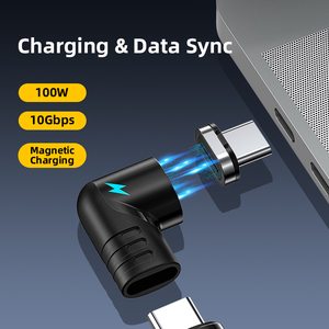 Ad1B PD 100W 480Mb/<strong>s</strong> Data Sync LED Elbow Fast Charger <strong>USB</strong> C Magnet <strong>Adapter</strong> Magnetic Type C Connector for Apple MacBook Pro Air - Product Image 6