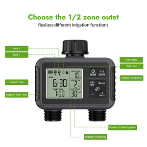 Timer irrigazione giardino con 2 uscite di irrigazione Timer automatico a goccia valvola acqua intelligente giardino automatico Wateri - Product Image 6