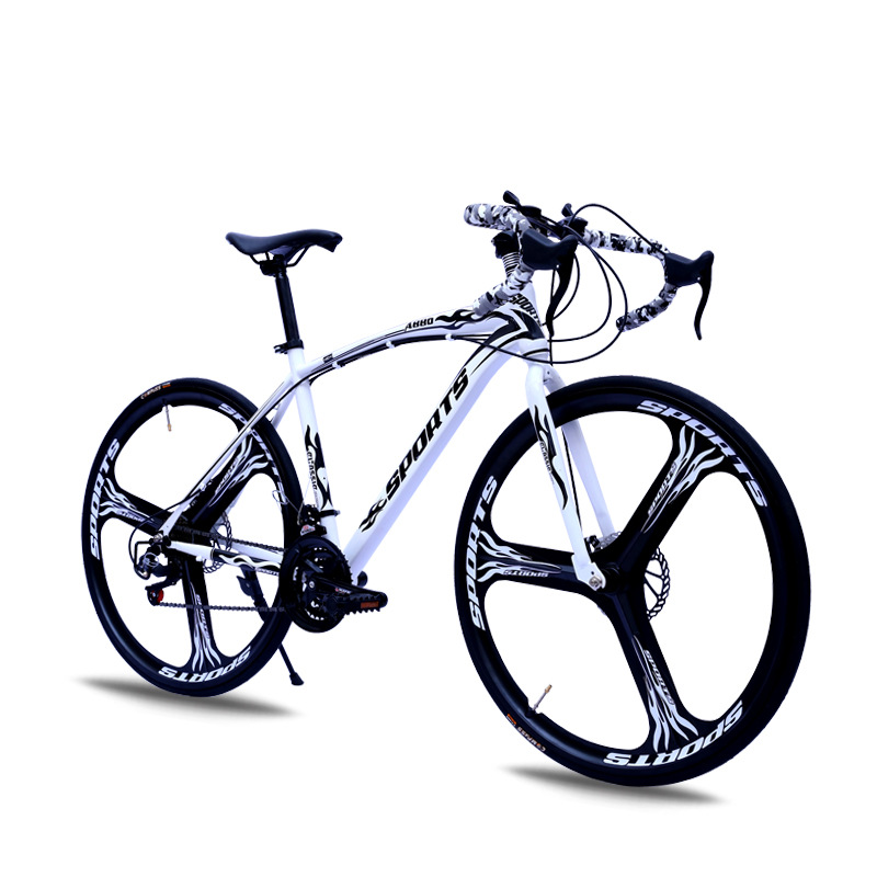 21-speed 700c 3-blade integrated wheel in white and black