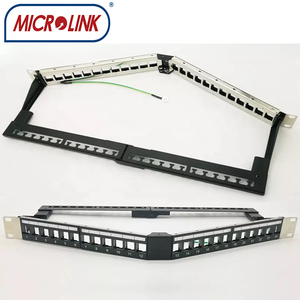 24 Port Foldable CAT6 <strong>Patch</strong> <strong>Panel</strong> UTP STP CAT6 CAT6A RJ45 Modular Blank Angled Network <strong>Patch</strong> <strong>Panel</strong> - Product Image 4