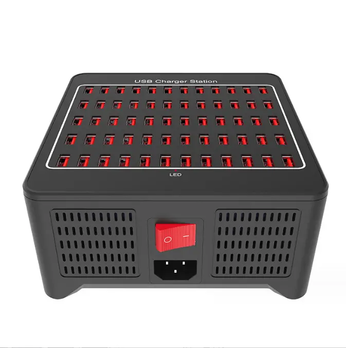 60 Ports Charger USB Charger Station Fast Charger Smart Charging Recognition 300W 5V60A Multi Ports Charging Station