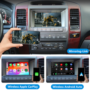 GX470 Car DVD Player OEM đơn vị đứng đầu không dây Apple Carplay và Android tự động tích hợp bộ dụng cụ tự động thiết bị điện tử cho 2005-2008 Lexus - Product Image 5