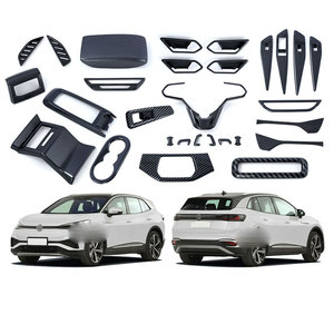 Interno auto ABS fibra di carbonio adesivo centrale di controllo del cambio di copertura del pannello per VW Volkswagen ID.4 ID4 <span class=keywords><strong>X</strong></span> Crozz copertura del bracciolo