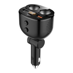 2025ที่จุดบุหรี่ USB คู่อเนกประสงค์100W ที่ชาร์จในรถแบบ one-to-too พร้อมไฟ5V/2.4A และ5V/เอาต์พุต3A - Product Image 2