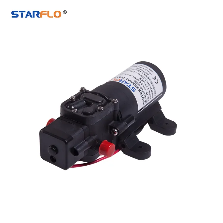 STARFLO FLO-2202 12โวลต์3.8LPM 40PSI การเกษตรแรงดันสูงไหลไดอะแฟรมไฟฟ้าปั๊มสเปรย์พลาสติก