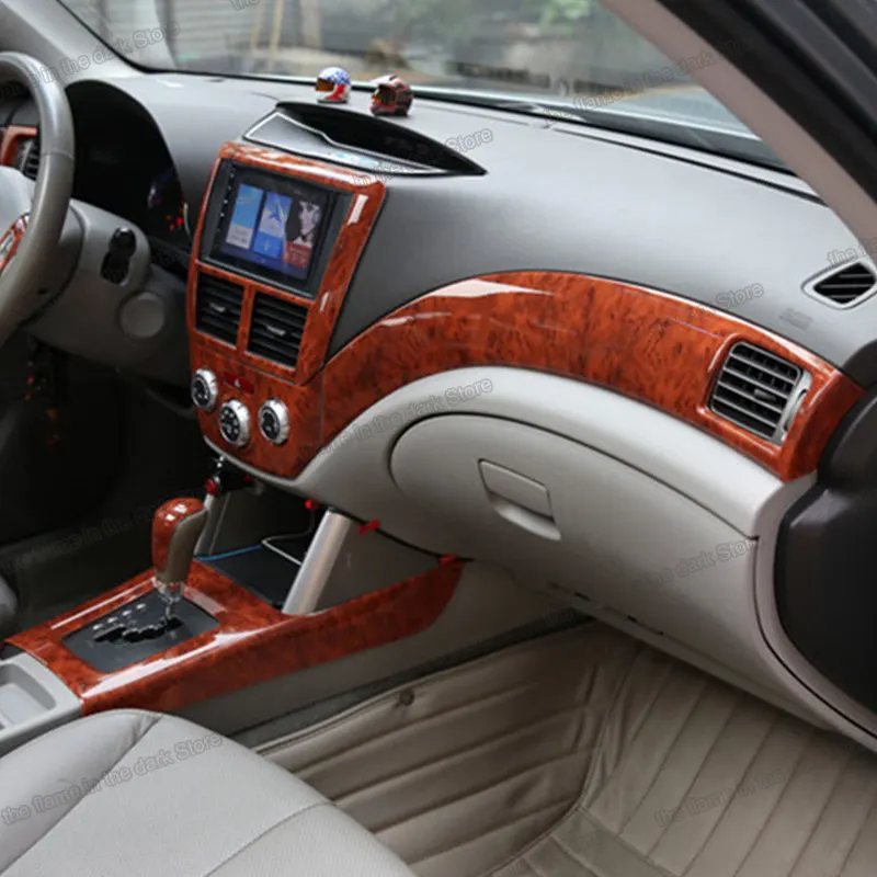 Ahşap araba merkezi kontrol dişli paneli cam anahtarı kaldırma pano dekorasyon Subaru Forester 2008 için 2009 2010 2011 2012 trim