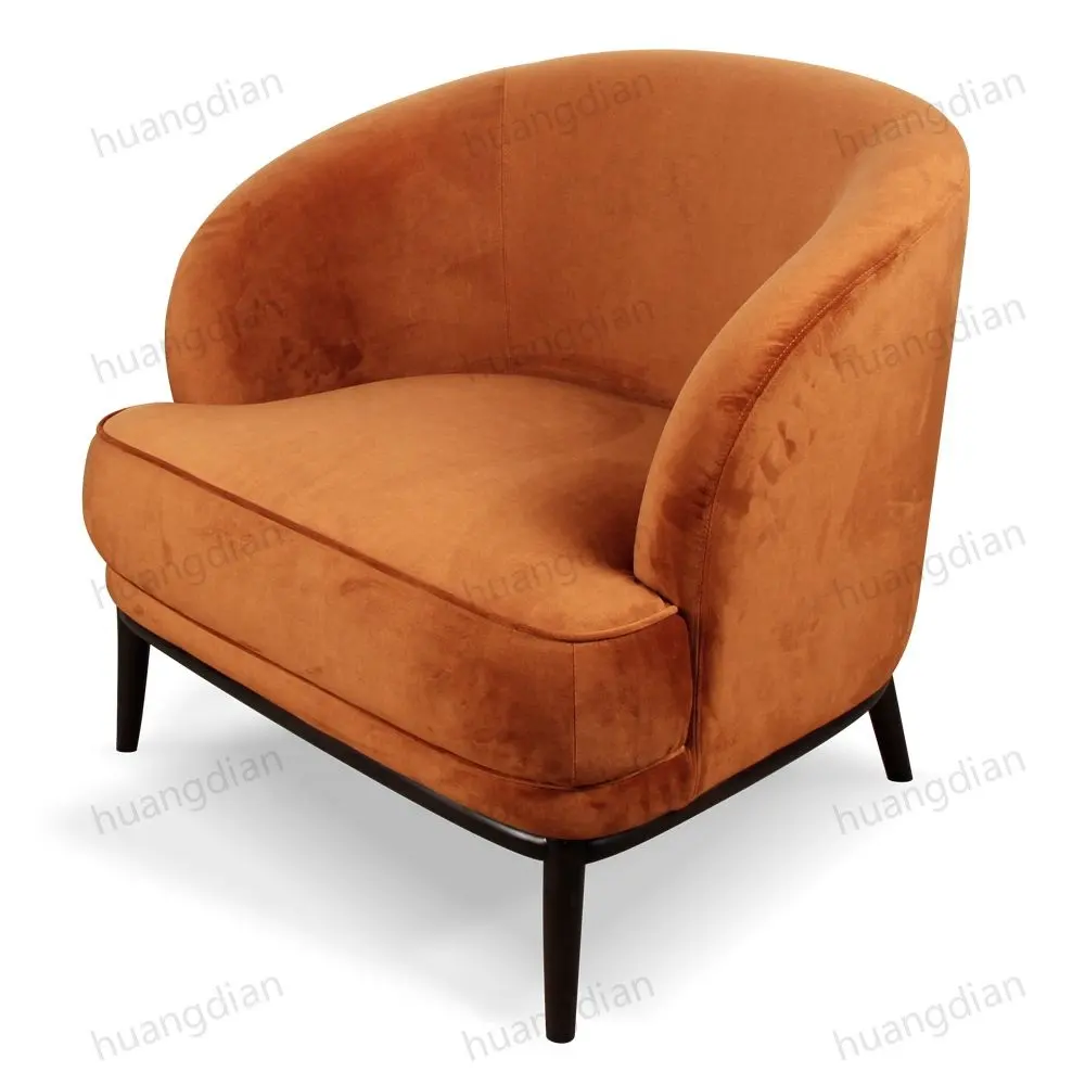 Divano singolo per interni Design divertente divano in tessuto di velluto a un posto mobili divano per soggiorno per la casa