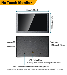 Metal Shell Touch Screen 800x480 portatile Computer Sub <span class=keywords><strong>Display</strong></span> da 5 pollici USB alimentato HD-MI mini Monitor per PC <span class=keywords><strong>Raspberry</strong></span> <span class=keywords><strong>Pi</strong></span> - Product Image 5