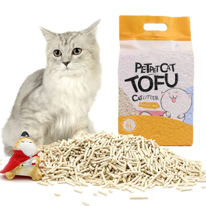 BOBO & YOYO 두부 고양이 쓰레기 친환경 OEM 도매 무향 식물 천연 고착 플러시 두부 애완 동물 고양이 쓰레기 모래